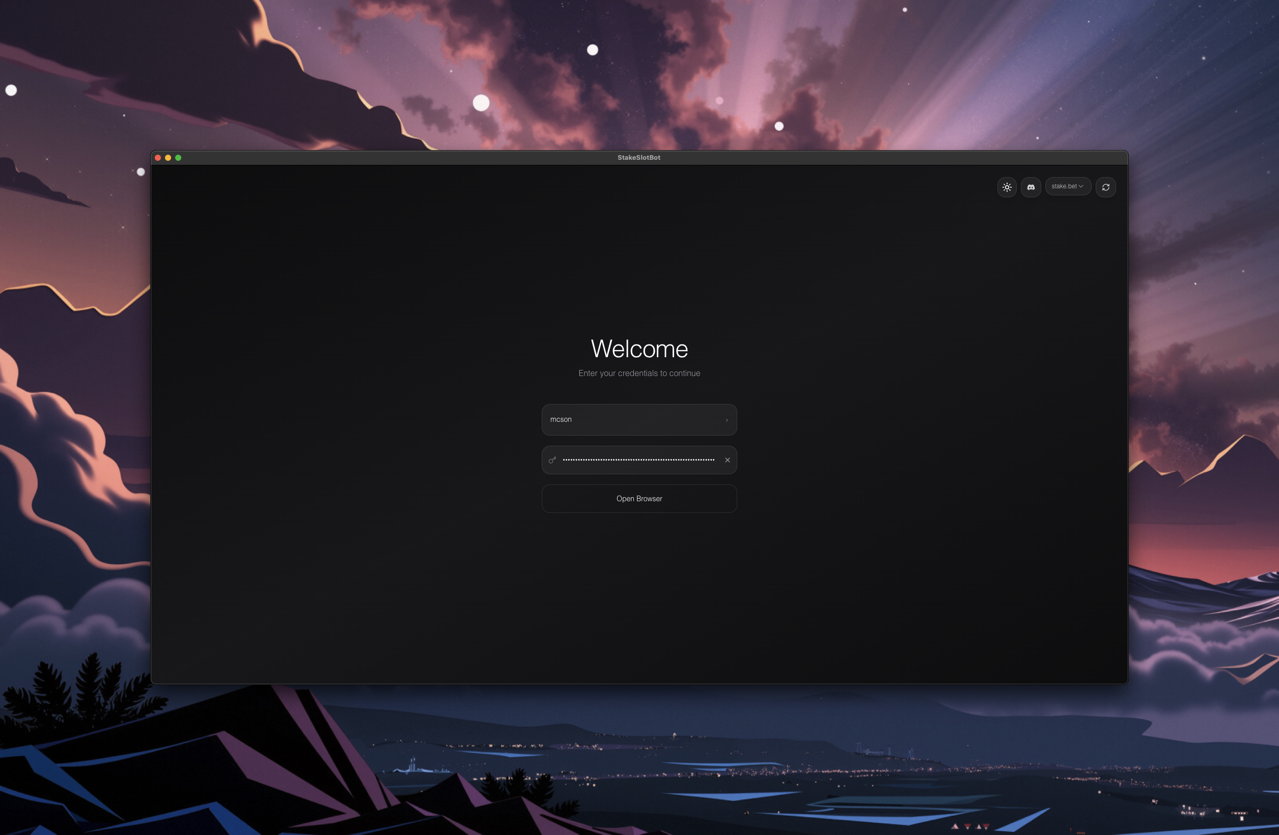 Login Screen